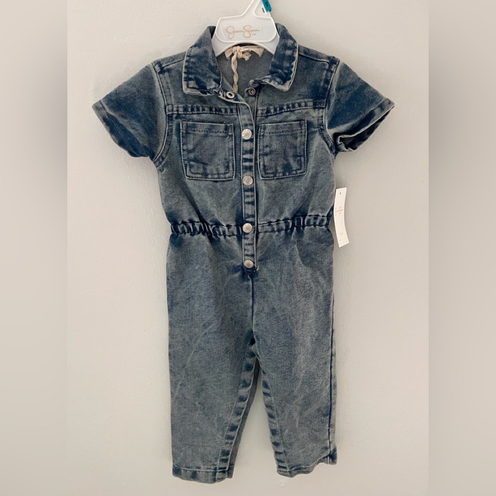 Jessica Simpson Baby Girl Denim Jumpsuit